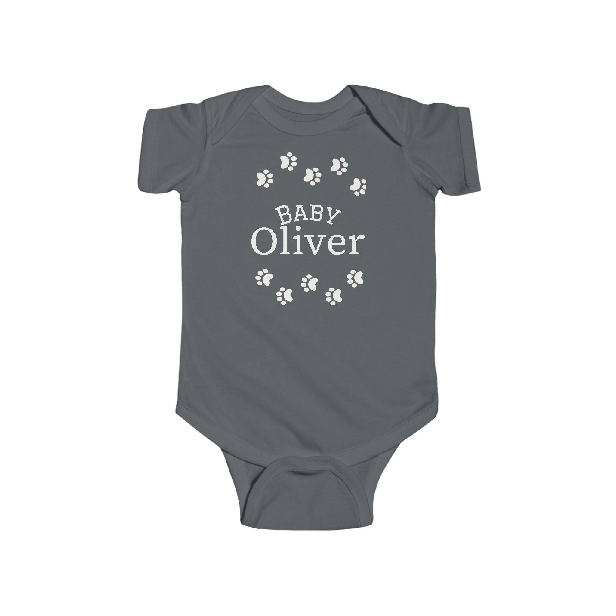 Personalised Short Sleeve Onesie (Paw print)