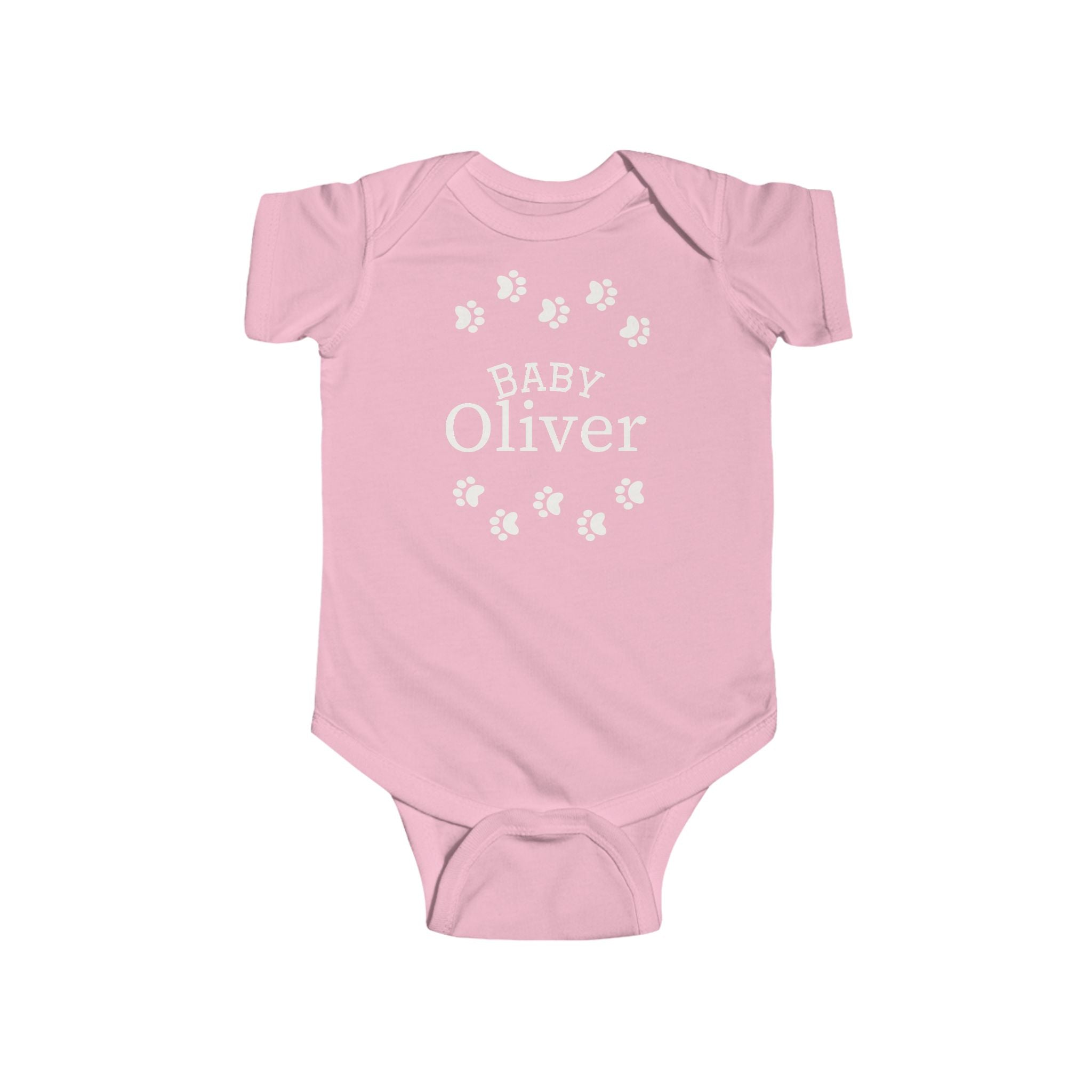 Personalised Short Sleeve Onesie (Paw print)