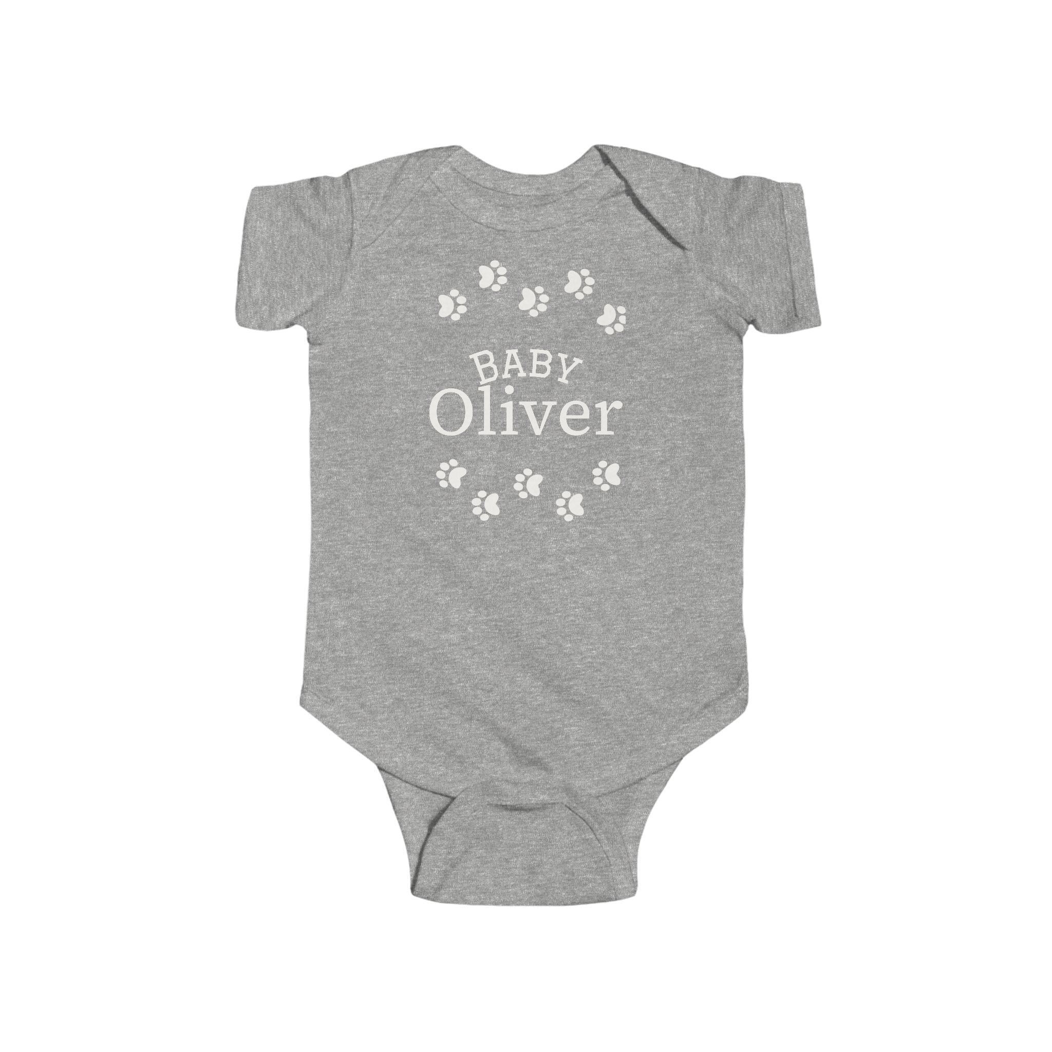 Personalised Short Sleeve Onesie (Paw print)
