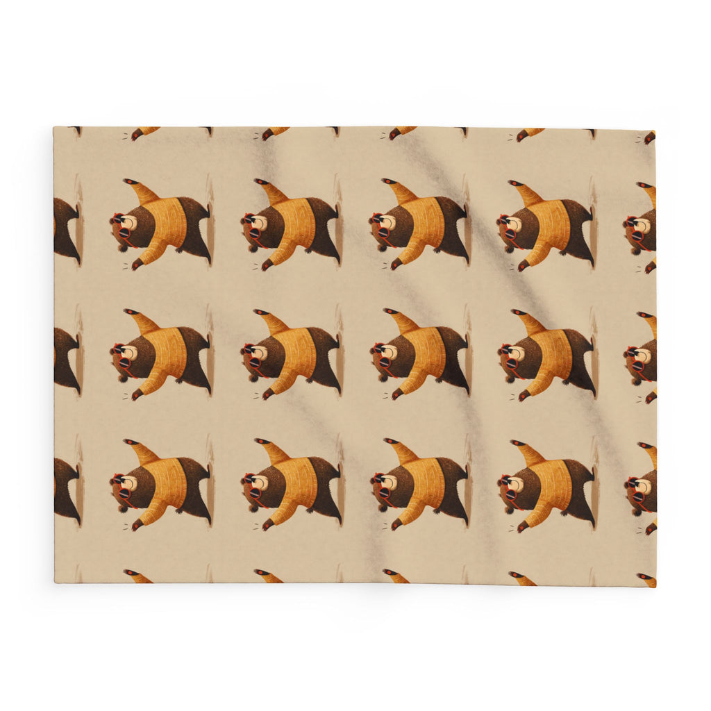 Cozy Dancing Bear Fleece Blanket