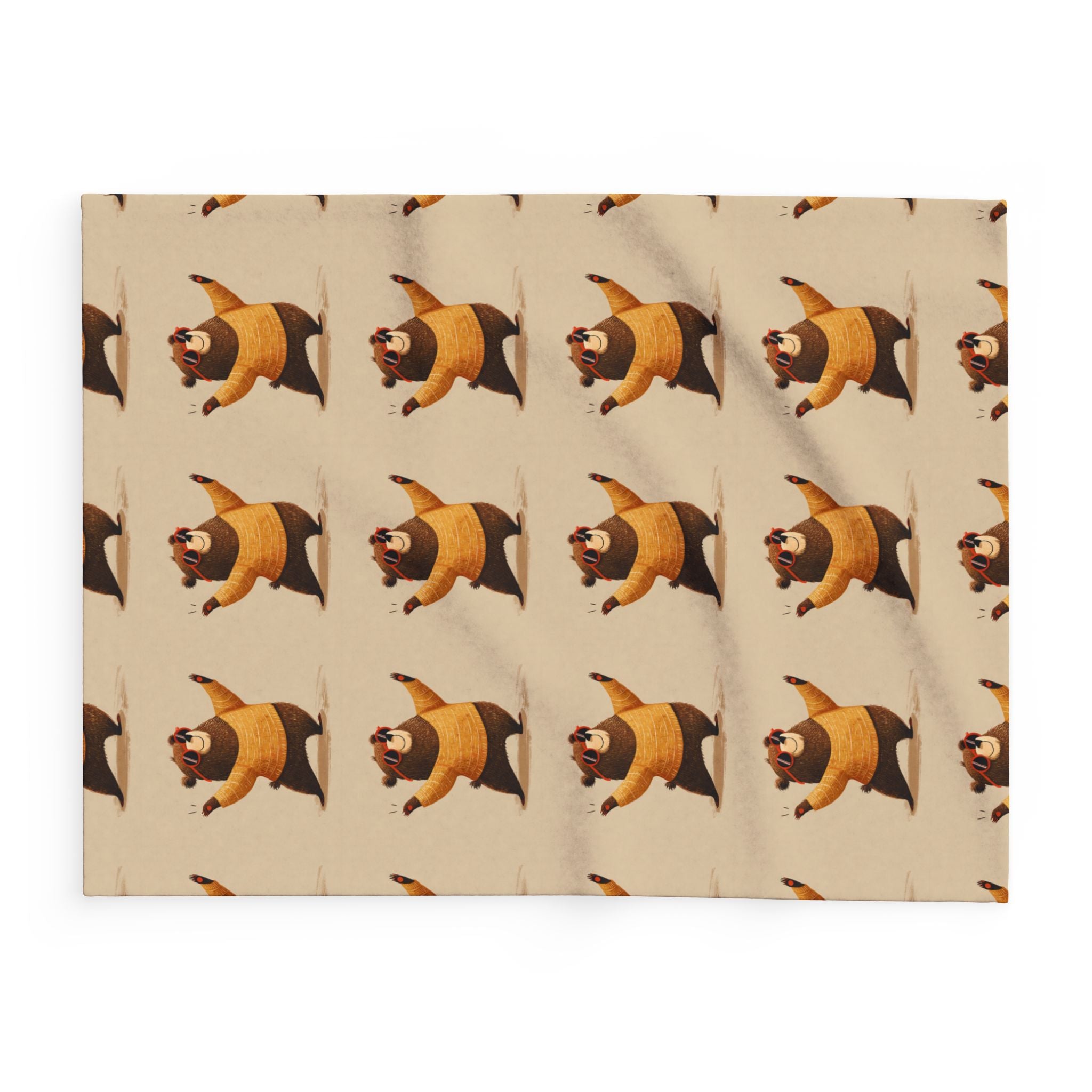 Cozy Dancing Bear Fleece Blanket