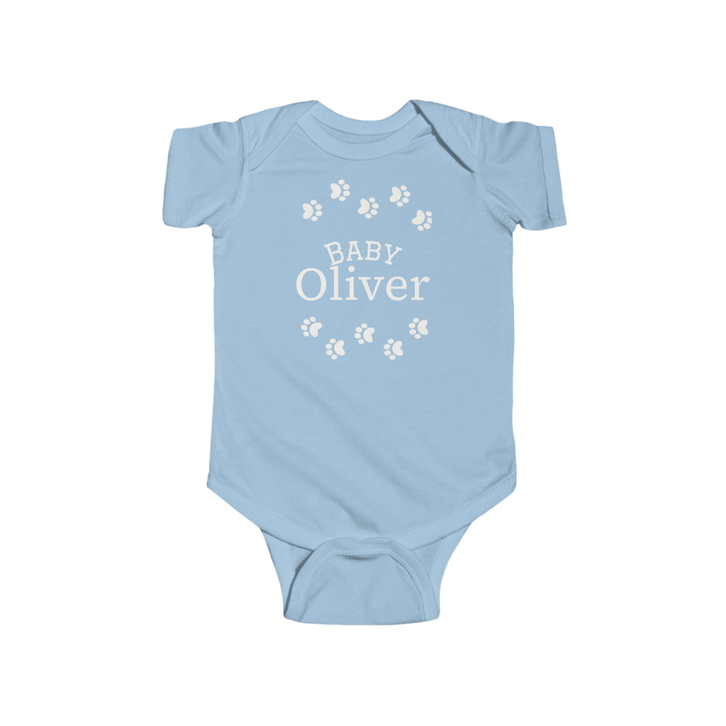 Personalised Short Sleeve Onesie (Paw print)