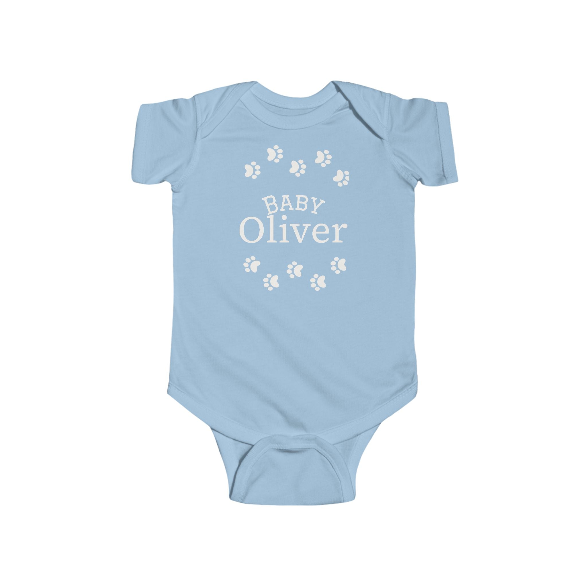 Personalised Short Sleeve Onesie (Paw print)
